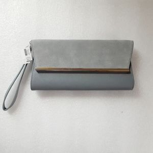 White House Black Market Gray Clutch